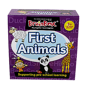 BRAINBOX FIRST ANIMALS SQUARE BOX EN