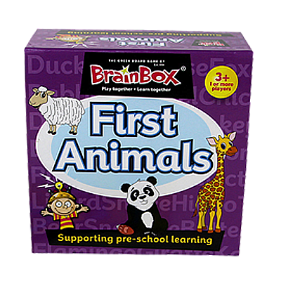 BRAINBOX FIRST ANIMALS SQUARE BOX EN