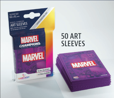 MARVEL ART SLEEVES MARVEL PURPLE 66 X 92 MM (漫威紫色牌套 66 X 92 MM 50彩色+1透明张装)